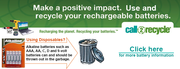 image information regarding rechargeable battery recycling and alkaline battery disposal