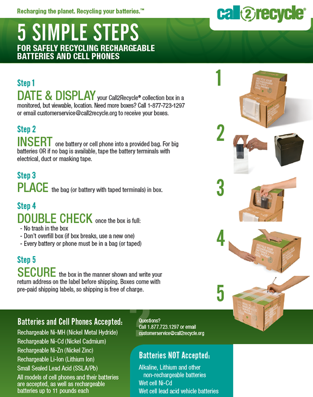Image of RBRC How To Recycle Batteries Poster