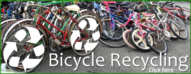 image showing bicycle recycling and click here