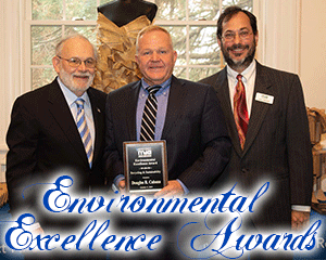 image of Freeholder Doug Cabana accepting award from Bill Hudzik and Larry Gindoff