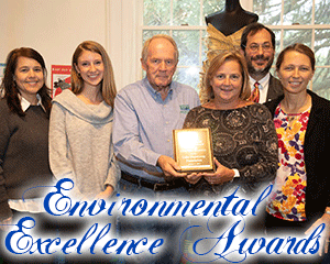 image of Lake Hopatcong Foundation Members accepting award from Gene Feyl and Larry Gindoff