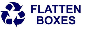image of decal requesting to flatten boxes