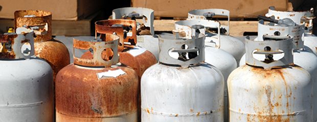 Image of discarded propane tanks