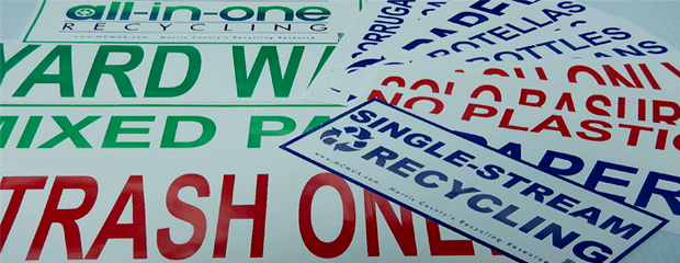 Image of recycling decals