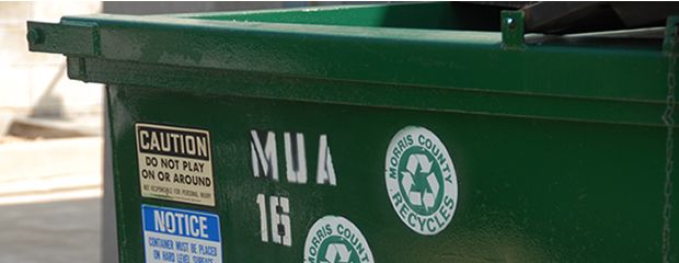 Recycling Dumpster Closeup