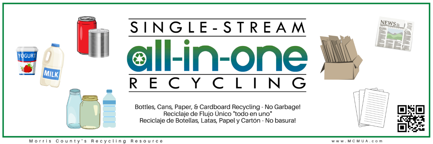image of all-in-one single-stream recycling decal